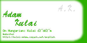adam kulai business card